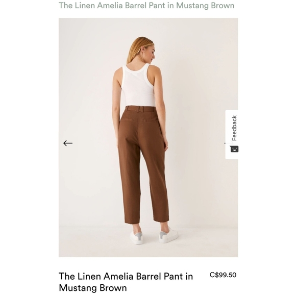 Frank and Oak Linen Barrel Pant - Picture 7 of 7